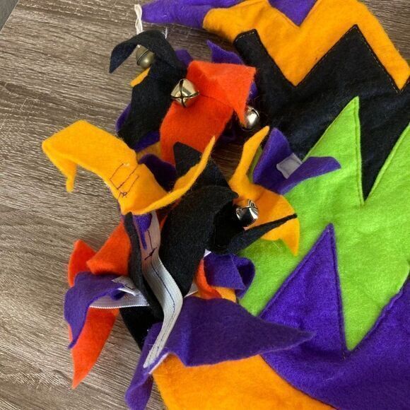 Mardi Gras Jester Hat Bells New Orleans Unisex Costume Halloween Orange Adult OS - Picture 9 of 12